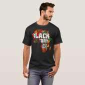 私は黒人女性の黒人歴史月間の教育Blac Tシャツ (正面フル)