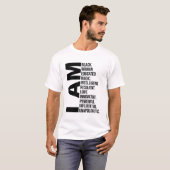 私は黒人女性の黒人歴史月間の教育Blac Tシャツ (正面フル)