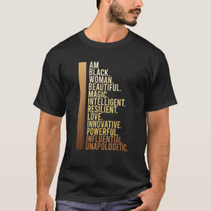 私は黒人女性の黒人歴史月間の教育Blac Tシャツ