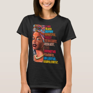 私は黒人女性の黒人歴史月間の教育Blac Tシャツ