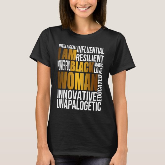 私は黒人女性の黒人歴史月間の教育Blac Tシャツ (正面)