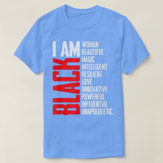 私は黒人女性の黒人歴史月間の教育Blac Tシャツ (デザイン正面)