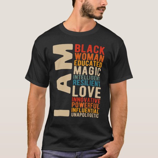私は黒人女性は黒人歴史月間Blacを教育された Tシャツ (正面)