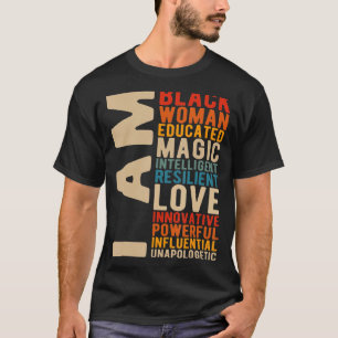 私は黒人女性は黒人歴史月間Blacを教育された Tシャツ
