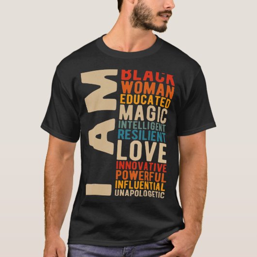 私は黒人女性は黒人歴史月間Blacを教育された Tシャツ (正面)