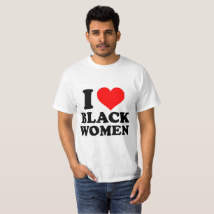 私は黒人女性を愛します Tシャツ