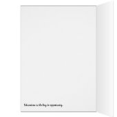 私は黒人女性ブラウン卒業カード (内側 (左))