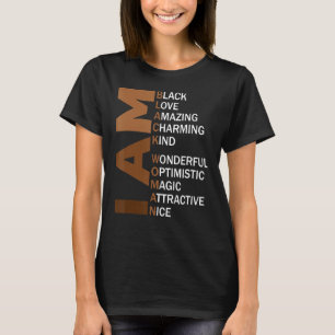 私は黒人女性メラニンアフリカプライドブラックヒスト Tシャツ
