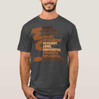 私は黒人女性メラニンアフリカプライド Tシャツ