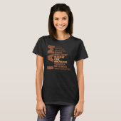 私は黒人女性メラニン・アフリカプライド史BHM Tシャツ (正面フル)