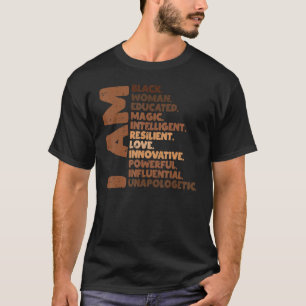 私は黒人女性メラニン・アフリカプライド史Bhm Tシャツ