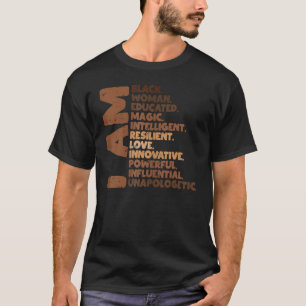 私は黒人女性メラニン・アフリカプライド史BHM Tシャツ