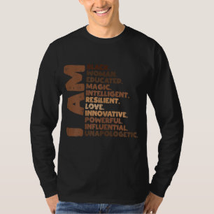 私は黒人女性メラニン・アフリカプライド史BHM Tシャツ