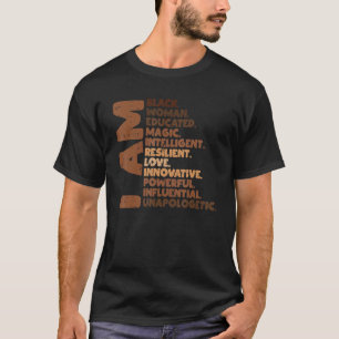 私は黒人女性メラニン・アフリカプライド史BHM Tシャツ