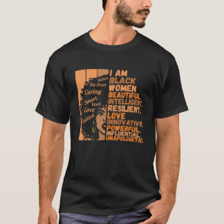 私は黒人女性黒人歴史月間アフリカンアメリ Tシャツ