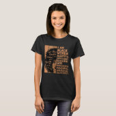 私は黒人女性黒人歴史月間アフリカンアメリ Tシャツ (正面フル)