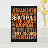 私は黒人女性 黒人歴史 アフリカ系アメリカ人です カード (黄色い花)
