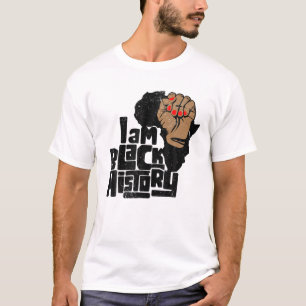 私は黒人歴史のパワー、初のアフリカ系アメリカ人のクエ Tシャツ