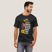 私は黒人歴史の力を持つ女性、女の子、ブラックヒスト Tシャツ (正面フル)