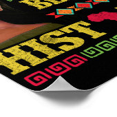 私は黒人歴史教育を受けた黒人歴史少女 ポスター (角)