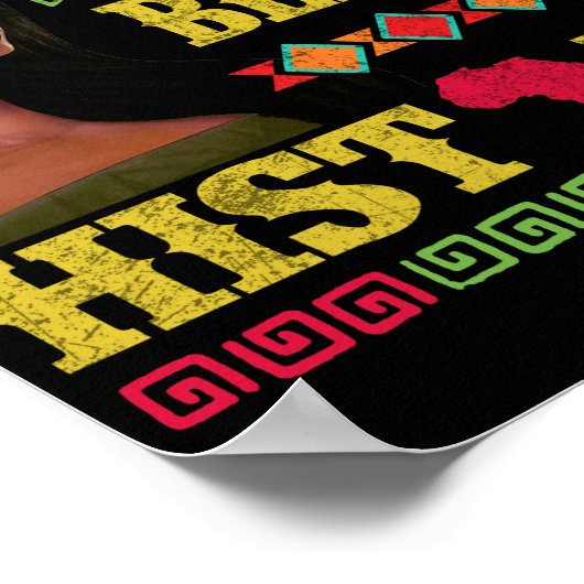 私は黒人歴史教育を受けた黒人歴史少女 ポスター (角)