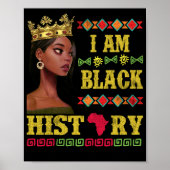 私は黒人歴史教育を受けた黒人歴史少女 ポスター (正面)