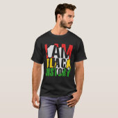 私は黒人歴史月間アフリカ系アメリカ人だ Tシャツ (正面フル)