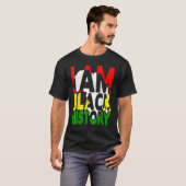 私は黒人歴史月間アフリカ系アメリカ人の男性 Tシャツ (正面フル)