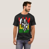 私は黒人歴史月間アフリカ系アメリカ人の男性 Tシャツ (正面フル)