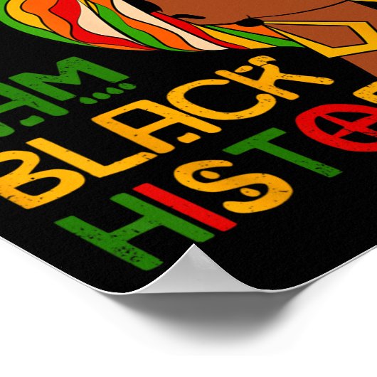 私は黒人歴史月間アフリカ系アメリカ人ジュネティーン ポスター (角)