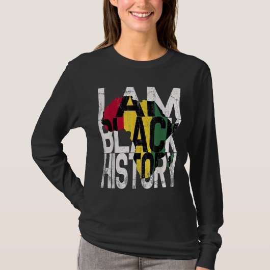 私は黒人歴史月間アフリカ系アメリカ人プライド Tシャツ (正面)