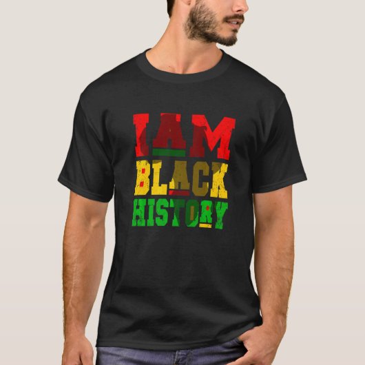 私は黒人歴史月間アフリカ系アメリカ人プライドWo Tシャツ (正面)