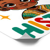 私は黒人歴史月間アフリカ系アメリカ人子供へ ポスター (角)