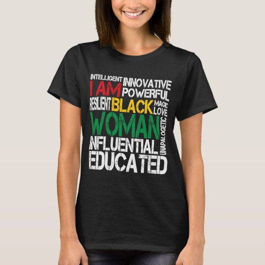 私は黒人黒人歴史月間アフリカンアメリ Tシャツ (正面)