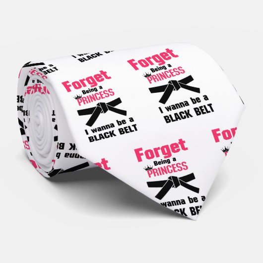 私は黒帯の空手テコンドーでありたいと思います ネクタイ (ロール)