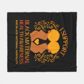 私は黒母体の健康認識度母をサポート フリースブランケット (正面(横))