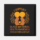 私は黒母体の健康認識度母をサポート マグネット (正面)