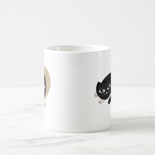私は黒猫が大好きだ コーヒーマグカップ (中央)