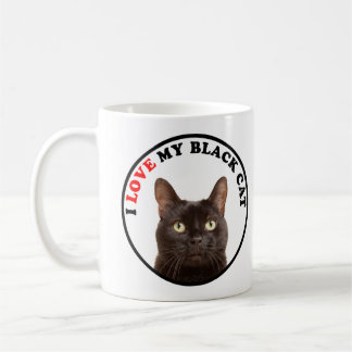 私は黒猫が大好き コーヒーマグカップ