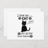 私は黒猫が大好き ポストカード (正面/裏面)