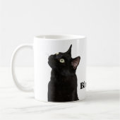 私は黒猫のマグを愛します コーヒーマグカップ (左)