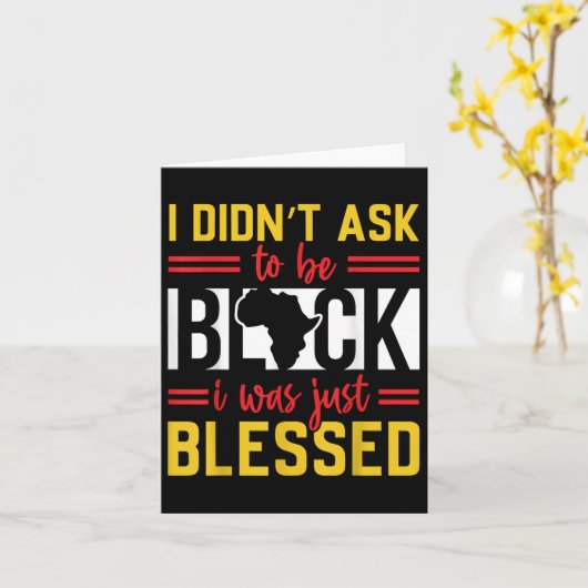 私は黒頼10分の1黒の歴史を望んでいた カード (黄色い花)