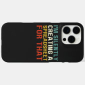 私は黙ってスプレッドシートを作成している，おもしろい Case-Mate iPhoneケース (裏面 (横))