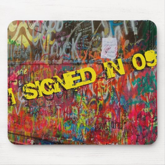 私は09で署名しました マウスパッド (正面)
