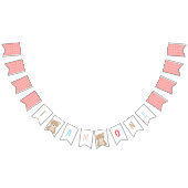 私は1つの写真の旗の最初誕生日のテディー・ベアです バンティングフラッグ (全)