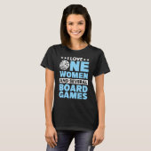 私は1つの女性ボードゲームボードゲーマー卓上が大好き Tシャツ (正面フル)