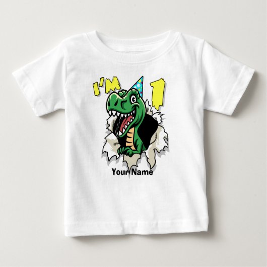 私は1つの恐竜の裂け目です ベビーTシャツ (正面)