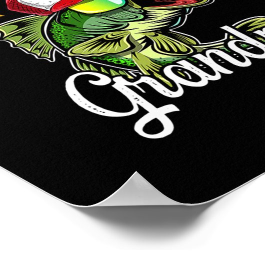 私は1つの悪いバスグランドパベース魚釣り 父の ポスター (角)