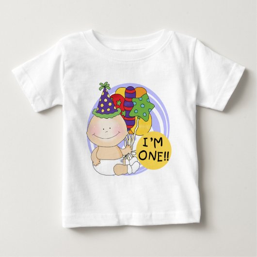 私は1つの誕生日のTシャツおよびギフトです ベビーTシャツ (正面)