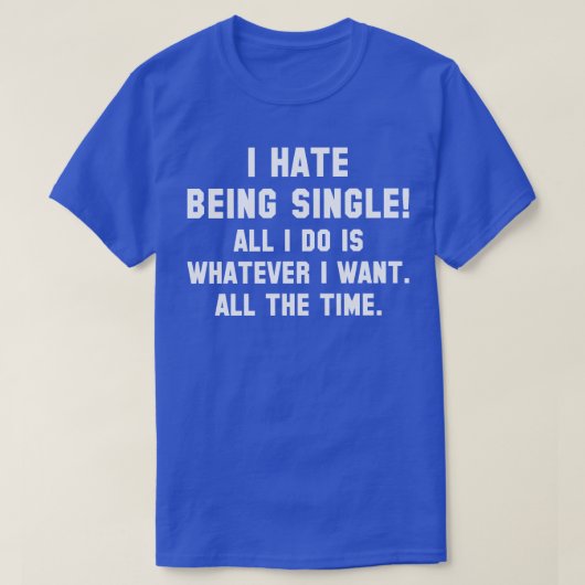 私は1になるのが嫌独身のいだ Tシャツ (デザイン正面)